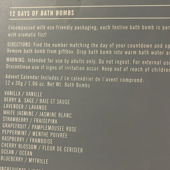 Auria 12 days of Bath Bombs Brand new Set Best gift 12 packs from Indigo - Picture 5 of 5